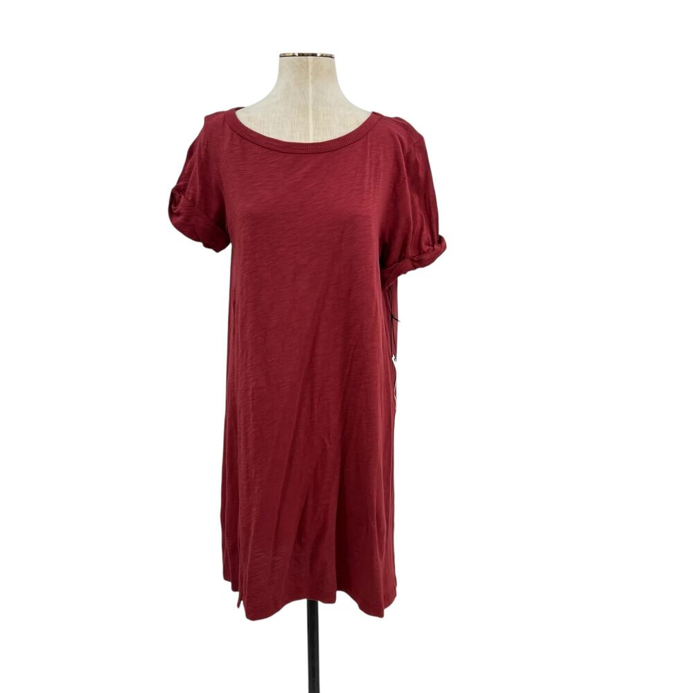 Wilt T-Shirt Dress Short‎ Sleeve Crewneck Cotton Red Size Large